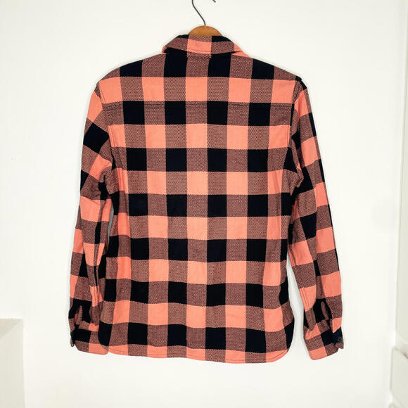 The Flat Head Men's Medium Button-Up Shirt - Pink & Black Checkered - Picture 7 of 10